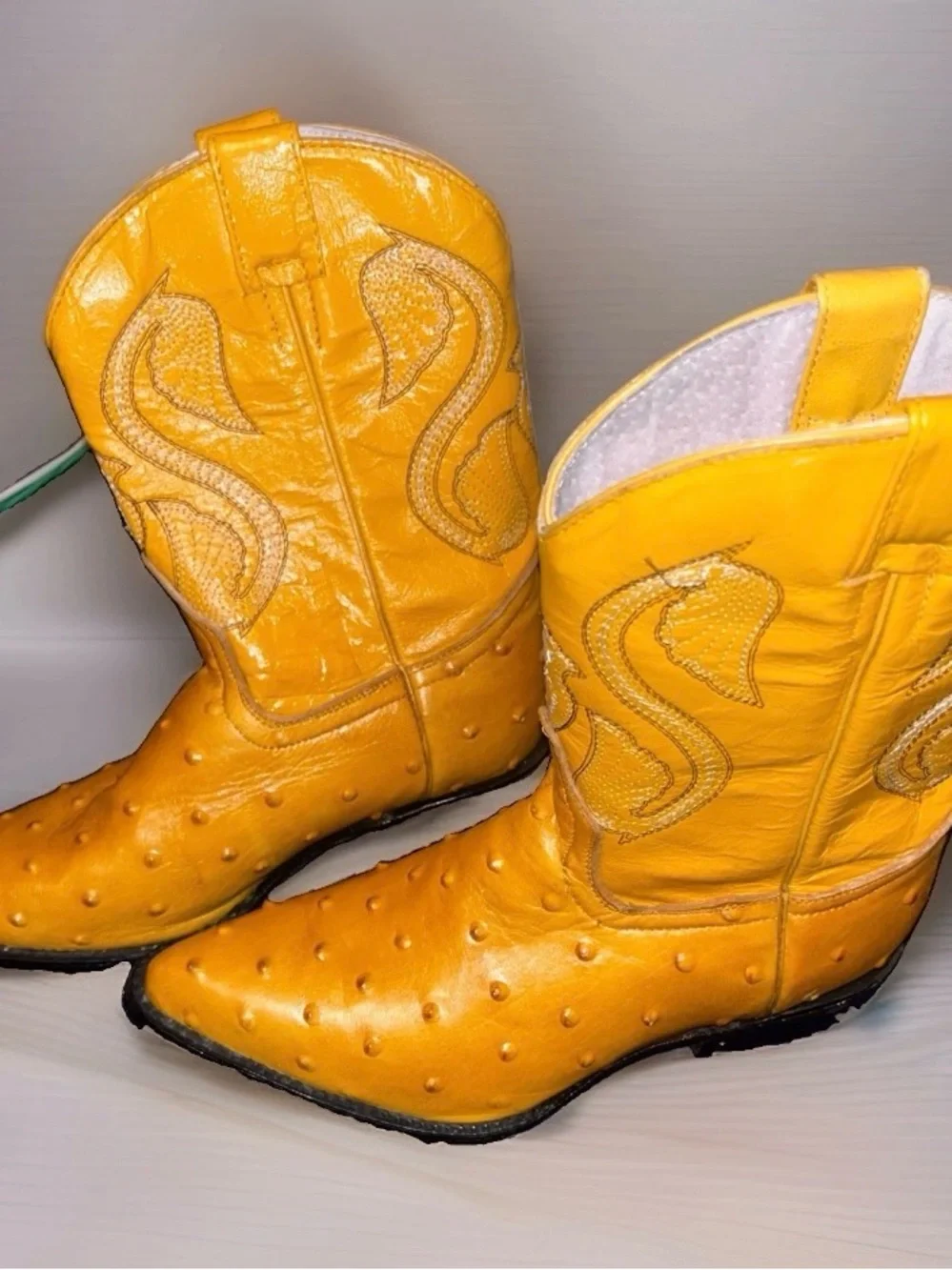 Kids Yellow Cowboy Boots - Classic Western Style